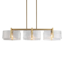 Golden 3164-LP BCB-HWG - Golden Lighting Aenon 3-light Island Light in Brushed Champagne Brass